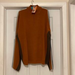 Mens 1/4 zip sweater NWT